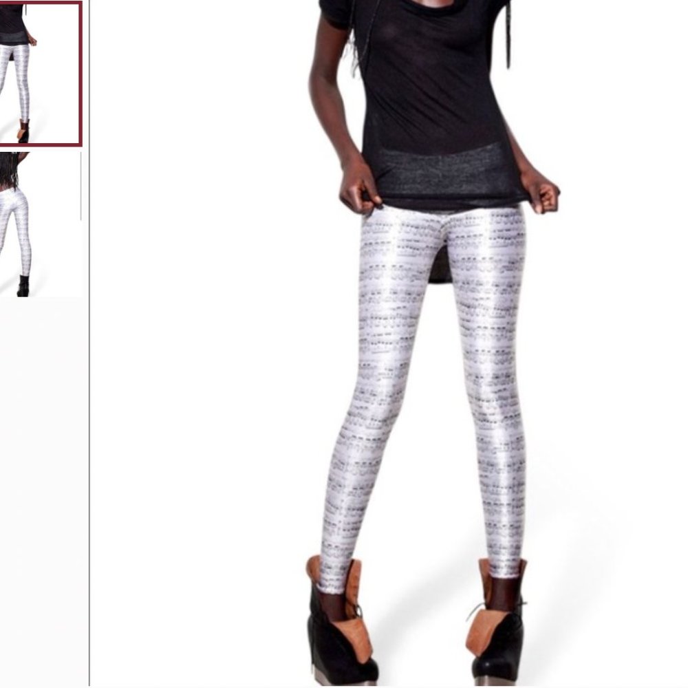 SOLD - Blackmilk White Chopin Leggings